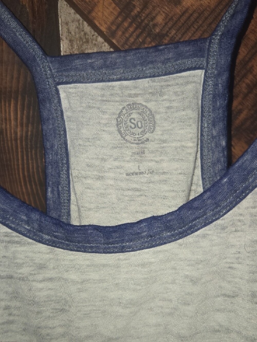 Colorblock Racerback Tank Top - Heather Gray, Berry - Picture 2 of 2